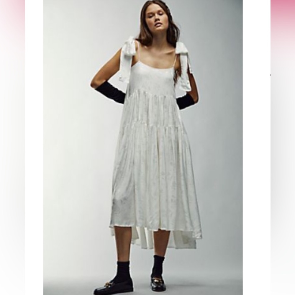 NWT Free People x Dream Sister Jane Isabella ivory Tiered Dress